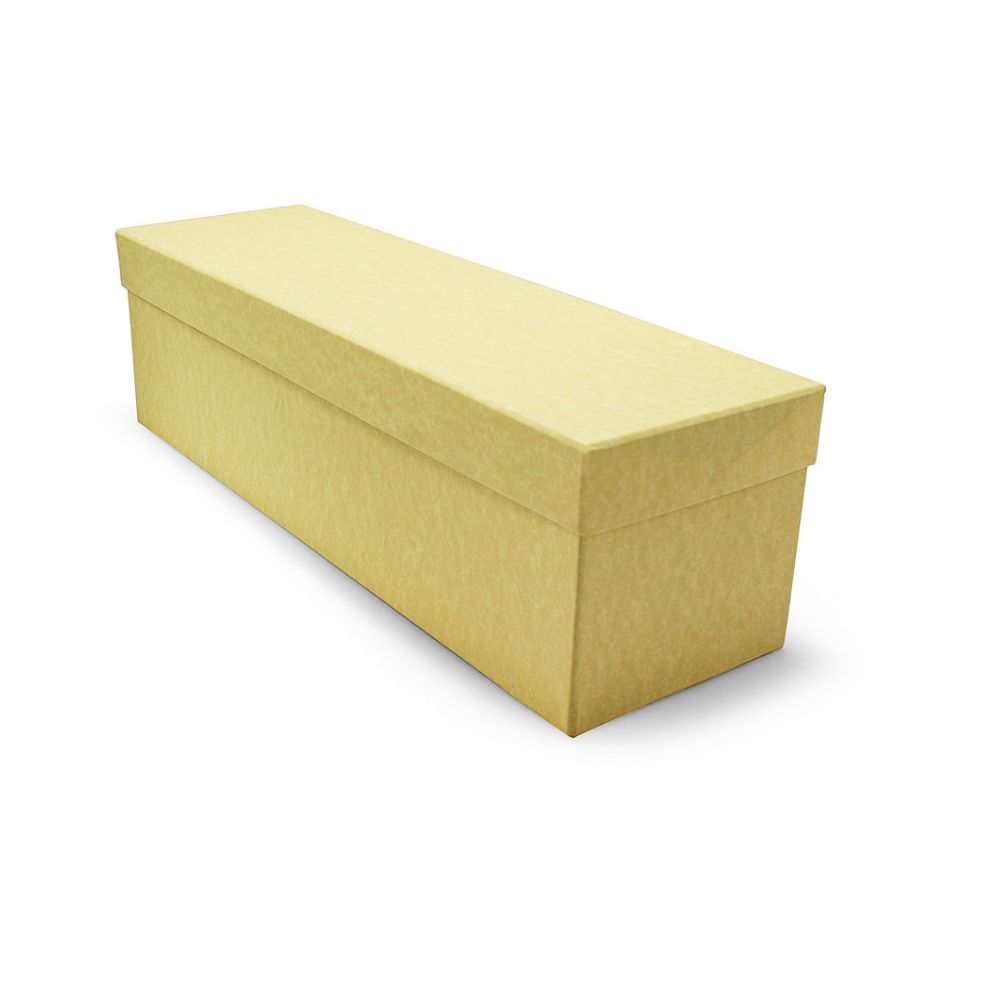 Χειροποίητο Χάρτινο Κουτί, Εκρού Σαγρέ, 38*12*10cm